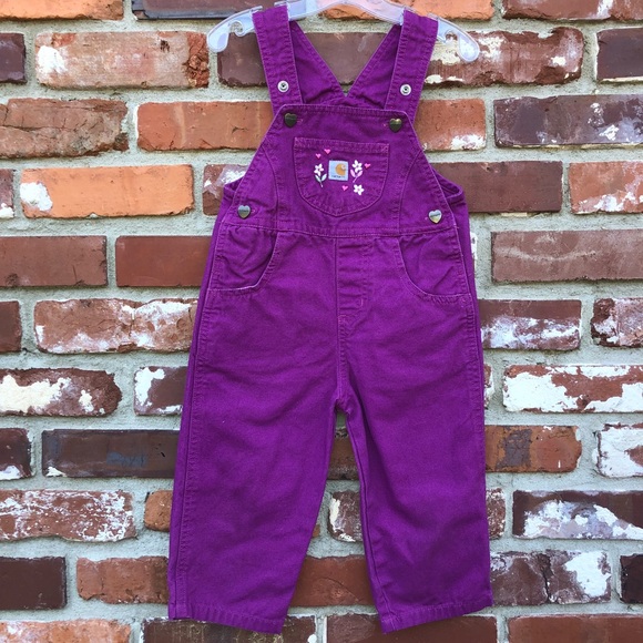 girls purple overalls